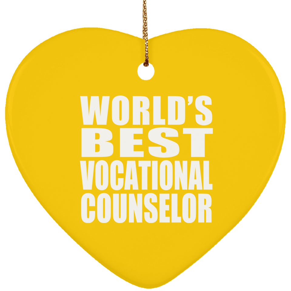 World's Best Vocational Counselor - Heart Ornament