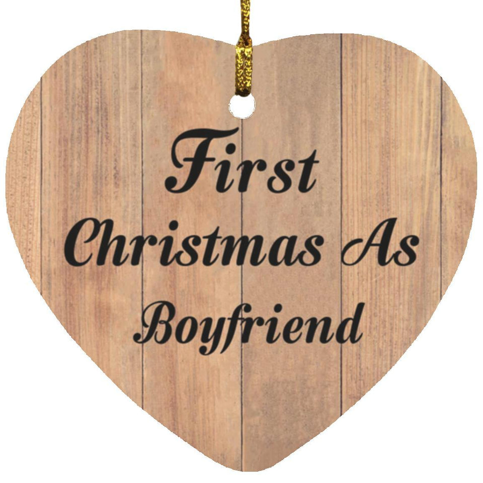 First Christmas As Boyfriend - Heart Ornament C