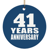 41st Anniversary 41 Years Anniversary - Circle Ornament