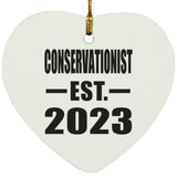 Conservationist Established EST. 2023 - Heart Ornament