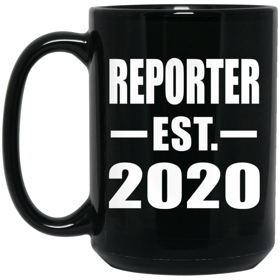 Reporter Established EST. 2020 - 15oz Coffee Mug Black