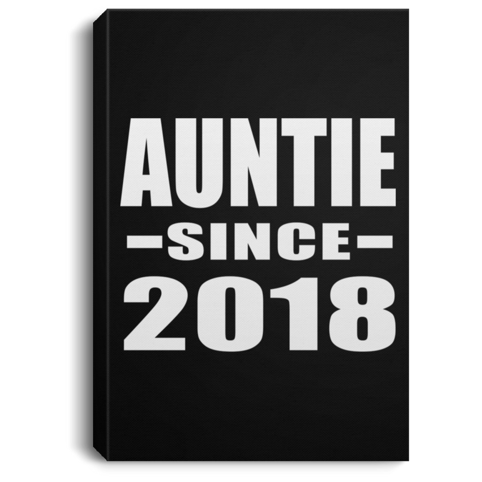 Auntie Since 2018 - Canvas Portrait