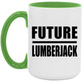 Future Lumberjack - 15oz Accent Mug Green