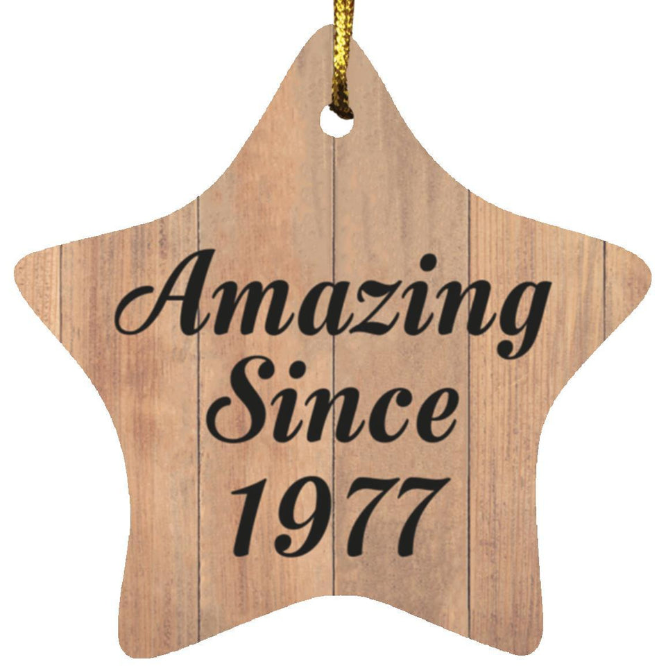 47th Birthday Amazing Since 1977 - Star Ornament C
