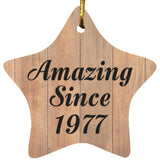 47th Birthday Amazing Since 1977 - Star Ornament C