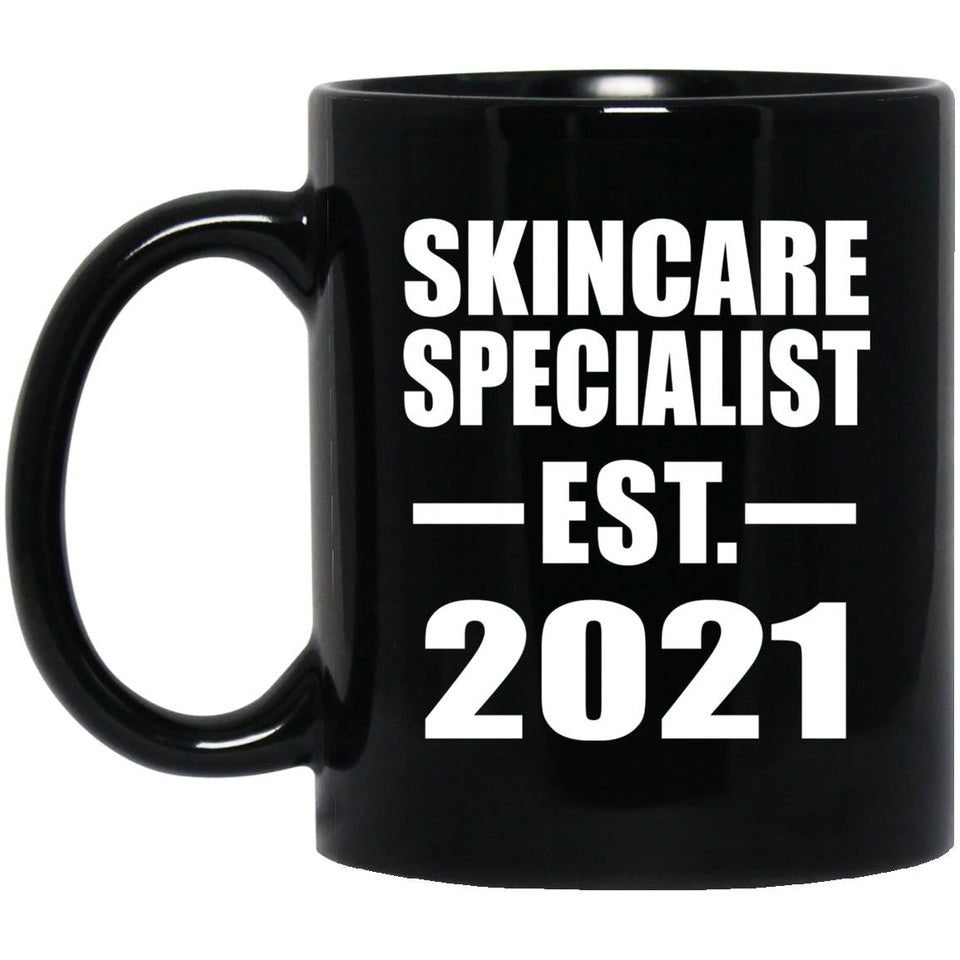 Skincare Specialist Established EST. 2021 - 11oz Coffee Mug Black