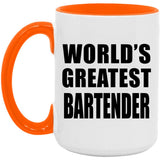 World's Greatest Bartender - 15oz Accent Mug Orange