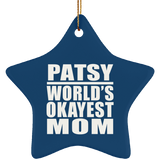 Patsy World's Okayest Mom - Star Ornament
