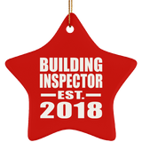 Building Inspector Established EST. 2018 - Star Ornament