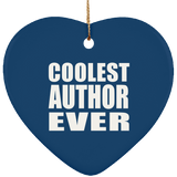 Coolest Author Ever - Heart Ornament