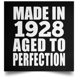 96th Birthday Made In 1928 Aged to Perfection - Poster Square