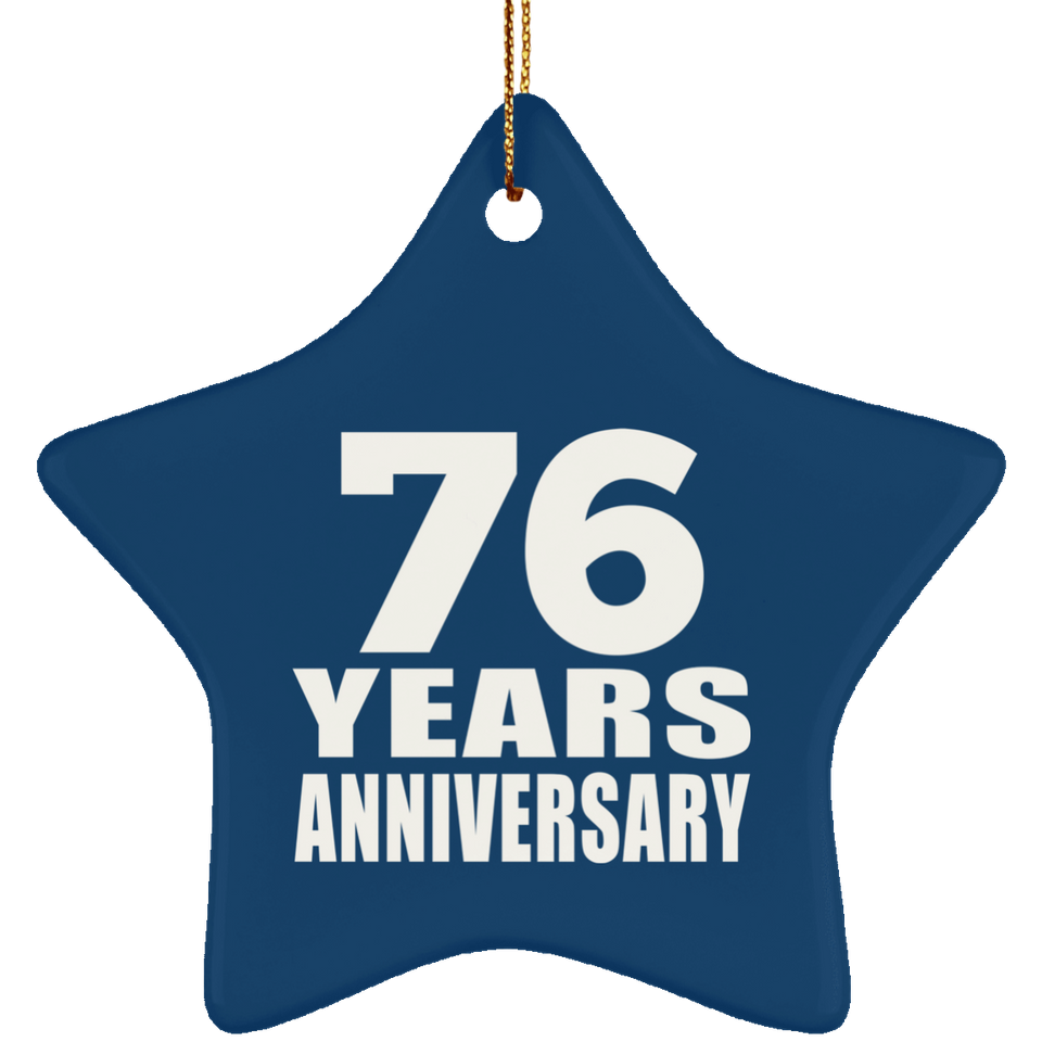 76th Anniversary 76 Years - Star Ornament