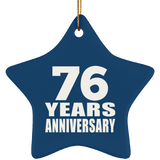 76th Anniversary 76 Years - Star Ornament
