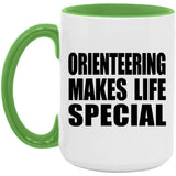 Orienteering Makes Life Special - 15oz Accent Mug Green