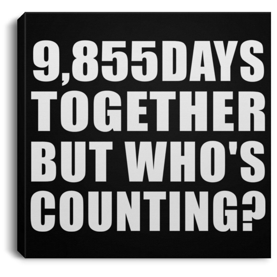 27th Anniversary 9,855 Days Together But Who's Counting - Canvas Square