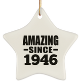 78th Birthday Amazing Since 1946 - Star Ornament
