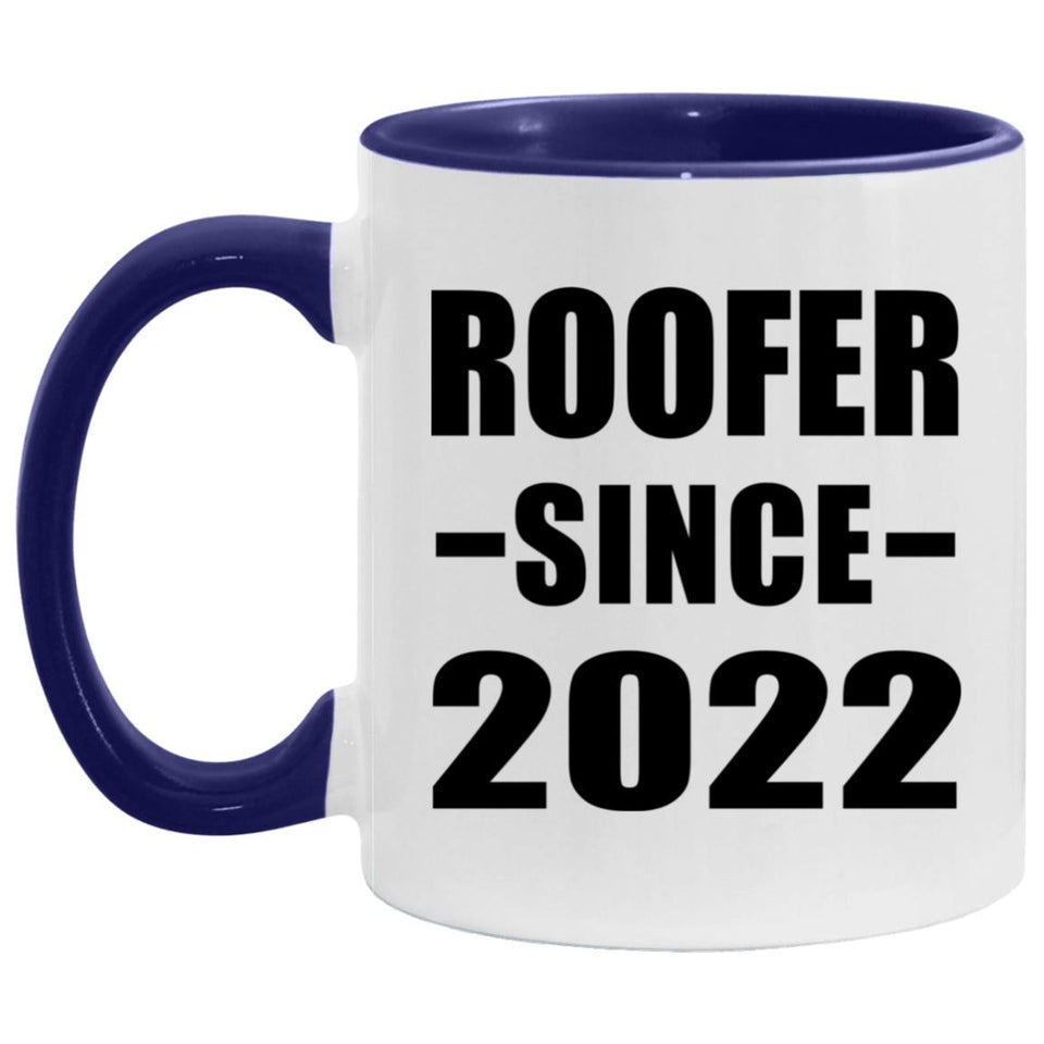 Roofer Since 2022 - 11oz Accent Mug Purple
