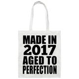 7th Birthday Made In 2017 Aged to Perfection - Tote Bag White