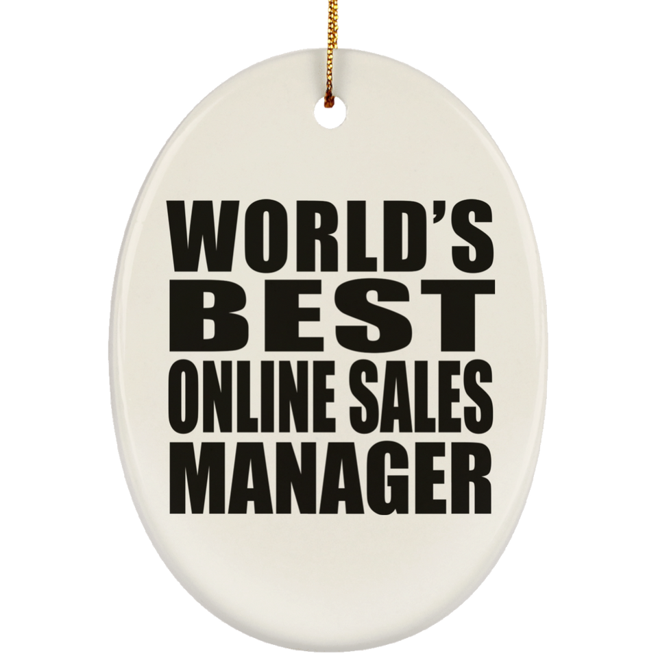 World's Best Online Sales Manager - Oval Ornament