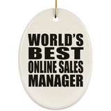 World's Best Online Sales Manager - Oval Ornament