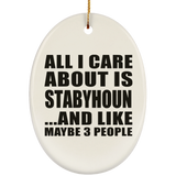 All I Care About Is Stabyhoun - Oval Ornament
