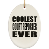 Coolest Court Reporter Ever - Oval Ornament