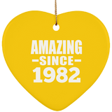 42nd Birthday Amazing Since 1982 - Heart Ornament