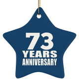 73rd Anniversary 73 Years - Star Ornament
