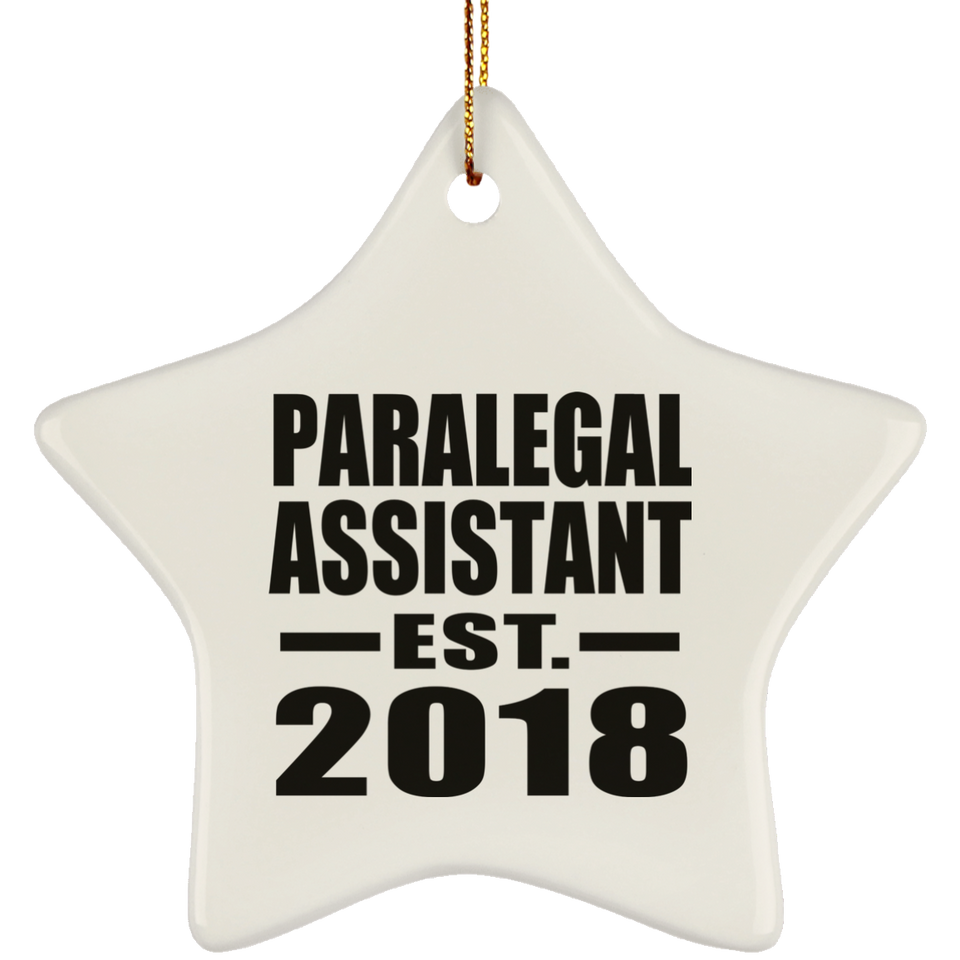 Paralegal Assistant Established EST. 2018 - Star Ornament