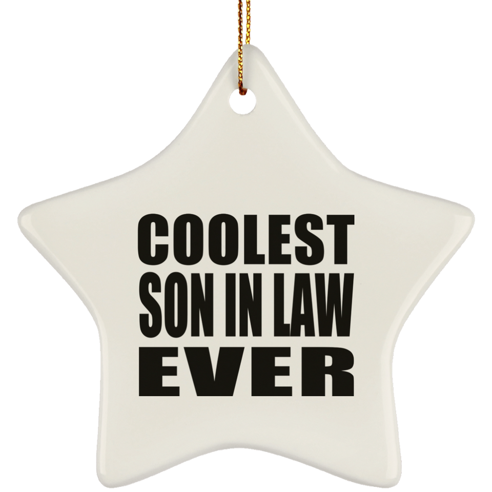 Coolest Son In Law Ever - Star Ornament