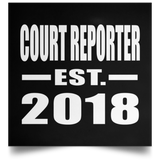 Court Reporter Established EST. 2018 - Poster Square