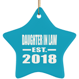 Daughter In Law Established EST. 2018 - Star Ornament
