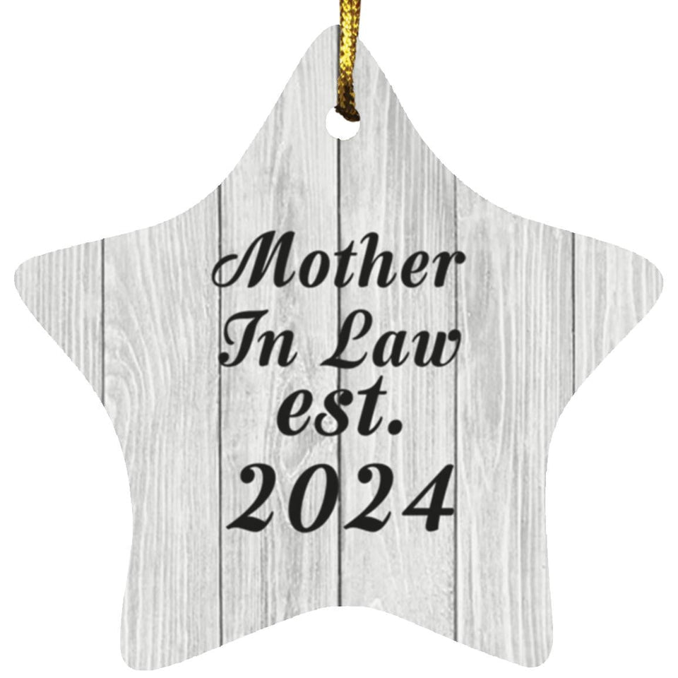 Mother In Law Established Est. 2024 - Star Ornament F