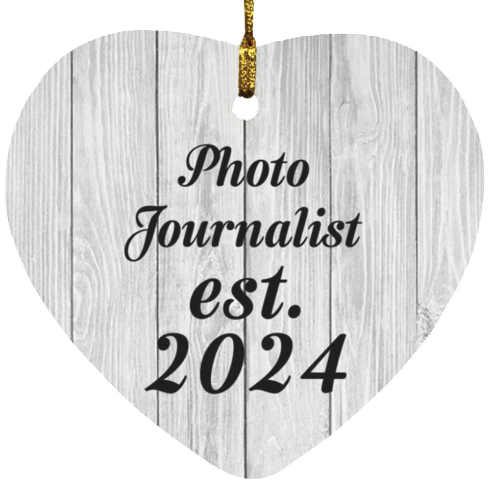 Photo Journalist Established Est. 2024 - Heart Ornament F
