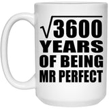 60th Anniversary Square Root of 3600 Years of Mr Perfect - 15oz Coffee Mug