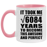 78th Birthday Took Square Root of 6084 Years To Awesome - 11oz Accent Mug Pink
