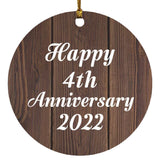 Happy 4th Anniversary 2022 - Circle Ornament D