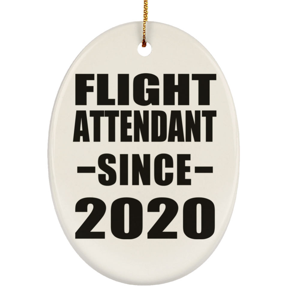 Flight Attendant Since 2020 - Oval Ornament