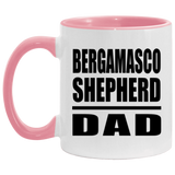 Bergamasco Shepherd Dad - 11oz Accent Mug Pink