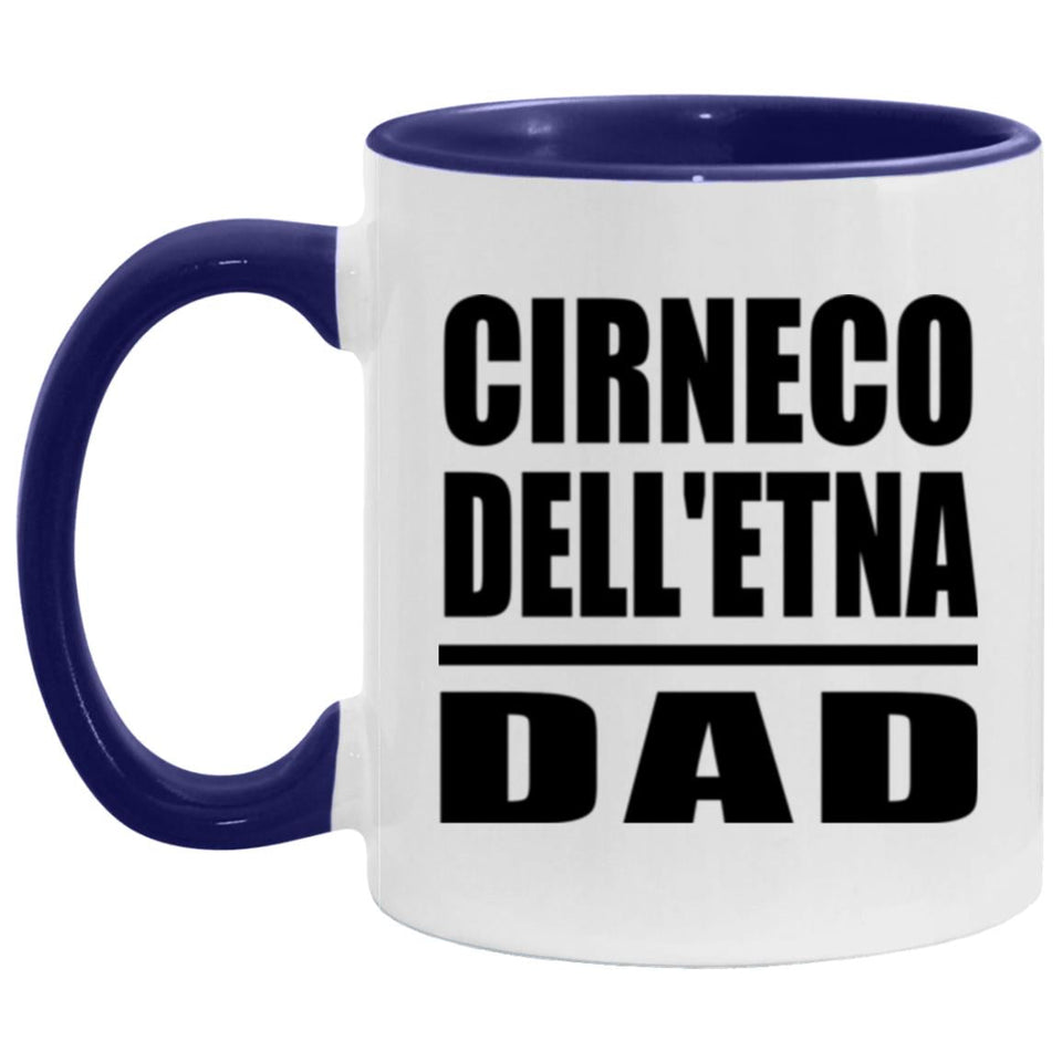 Cirneco Dell'etna Dad - 11oz Accent Mug Purple