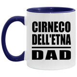 Cirneco Dell'etna Dad - 11oz Accent Mug Purple