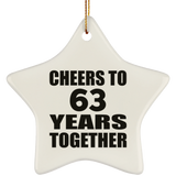 63rd Anniversary Cheers To 63 Years Together - Star Ornament
