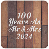 100th Anniversary 100 Years As Mr & Mrs 2024 - Drink Coaster E