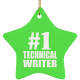Number One #1 Technical Writer - Star Ornament