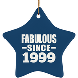 25th Birthday Fabulous Since 1999 - Star Ornament
