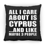 All I Care About Is Cyprus - Throw Pillow Black