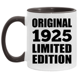 99th Birthday Original 1925 Limited Edition - 11oz Accent Mug Black