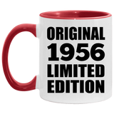 68th Birthday Original 1956 Limited Edition - 11oz Accent Mug Red