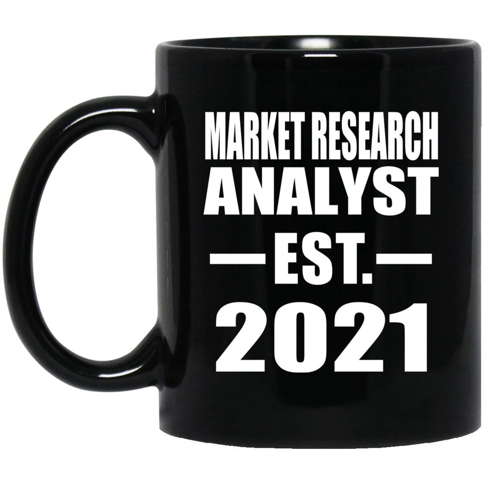 Market Research Analyst Established EST. 2021 - 11oz Coffee Mug Black