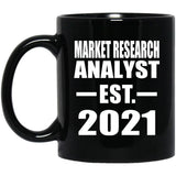 Market Research Analyst Established EST. 2021 - 11oz Coffee Mug Black
